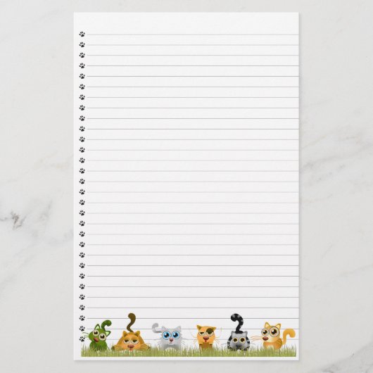 Stationering met kattenkatten briefpapier (Voorkant)