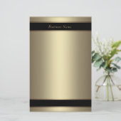 Stationery Beige Metaal Zwart Brons Briefpapier (Staand voorkant)