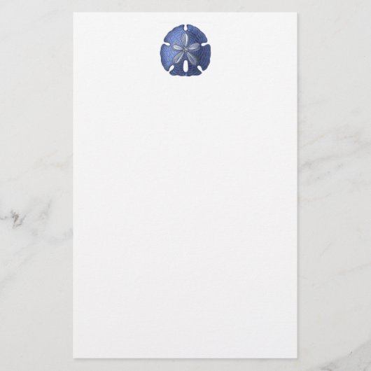 Stationery Blue Sand Dollar Briefpapier (Voorkant)