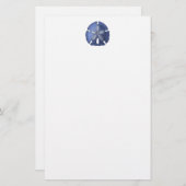 Stationery Blue Sand Dollar Briefpapier (Voorkant / Achterkant)