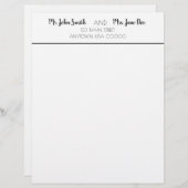 Stationery - de heer en mevrouw, anders dan de vor briefhoofd (Voorkant / Achterkant)