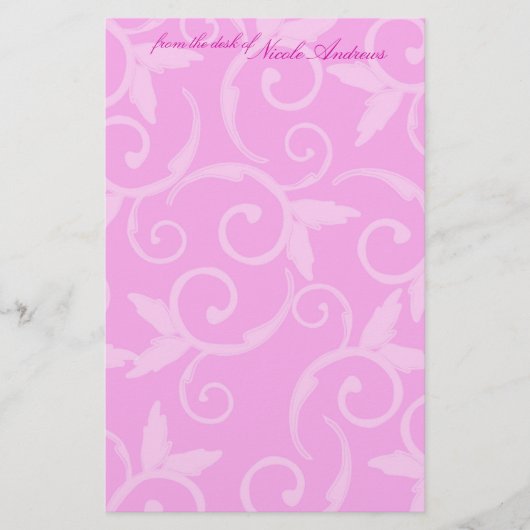 Stationery - Girly Swirl Briefpapier (Voorkant)