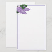 Stationery-Lilacs Stationery Briefpapier (Voorkant / Achterkant)