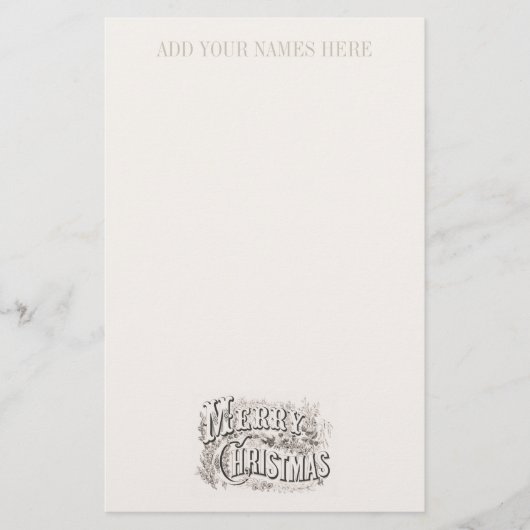STATIONERY :  "MERRY CHRISTMAS" BRIEFPAPIER (Voorkant)