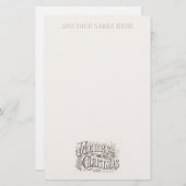 STATIONERY :  "MERRY CHRISTMAS" BRIEFPAPIER (Voorkant / Achterkant)