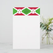 Stationery met de vlag van Burundi Briefpapier (Staand voorkant)