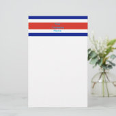 Stationery met de vlag van Costa Rica Briefpapier (Staand voorkant)