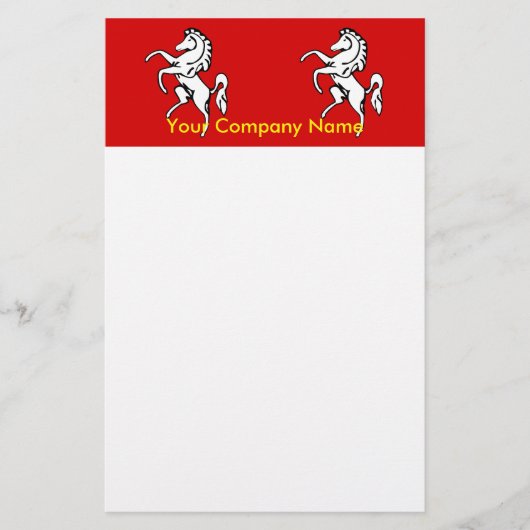 Stationery met de vlag van Kent, Engeland Briefpapier (Voorkant)