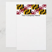 Stationery met de vlag van Maryland Briefpapier (Voorkant / Achterkant)