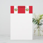 Stationery met de vlag van Peru Briefpapier (Staand voorkant)