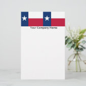 Stationery met de vlag van Texas Briefpapier (Staand voorkant)