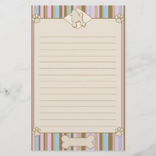 Stationery met gestreept portret briefpapier