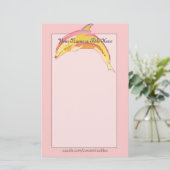 Stationery met kleurrijke dolfijn briefpapier (Staand voorkant)