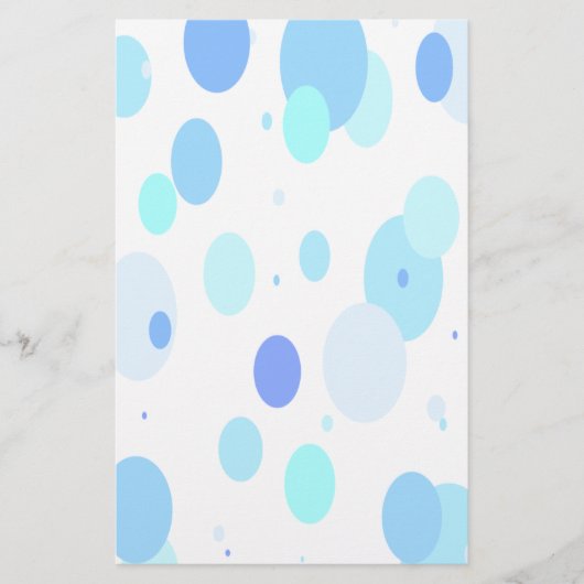 Stationery met rode blauwe bubbels briefpapier (Voorkant)