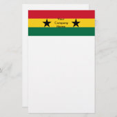 Stationery met Vlag van Ghana Briefpapier (Voorkant / Achterkant)