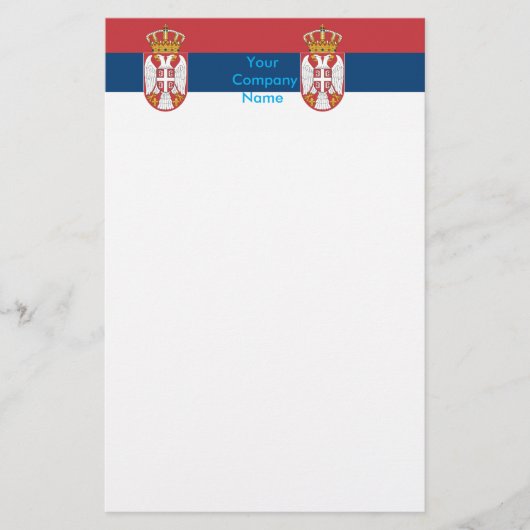 Stationery met vlag van Servië Briefpapier (Voorkant)