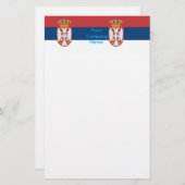 Stationery met vlag van Servië Briefpapier (Voorkant / Achterkant)