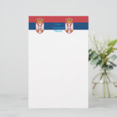 Stationery met vlag van Servië Briefpapier (Staand voorkant)