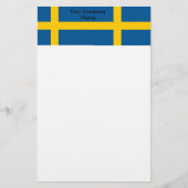 Stationery met vlag van Zweden Briefpapier (Voorkant)