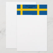 Stationery met vlag van Zweden Briefpapier (Voorkant / Achterkant)