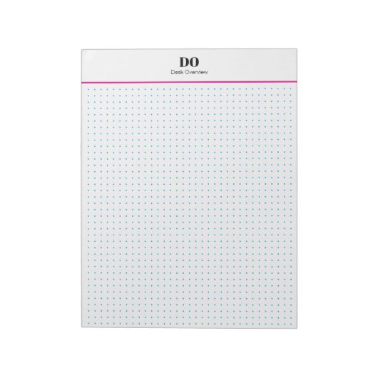 Stationery Monogram Initials Dot Grid Notepad Notitieblok (Gedraaid)
