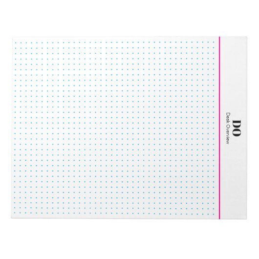 Stationery Monogram Initials Dot Grid Notepad Notitieblok (Voorkant)
