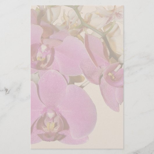 Stationery Orchid Flowers Briefpapier (Voorkant)