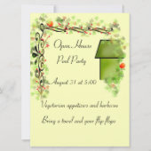 Stationery ou invitation Birdhouse et Ivy Vine (Devant)
