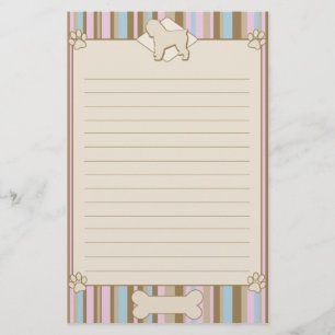 Stationery striped Brussels Griffon Briefpapier