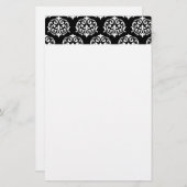Stationery van Black and White Damask Pattern Briefpapier (Voorkant / Achterkant)