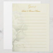 Stationery van het Berichtenboek van de bruiloft - (Voorkant / Achterkant)