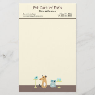 Stationery van Pet Sitter Briefpapier