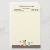 Stationery van Pet Sitter Briefpapier (Voorkant / Achterkant)