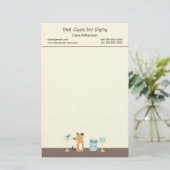 Stationery van Pet Sitter Briefpapier (Staand voorkant)