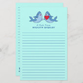 Stationery van Shark Kind Briefpapier (Voorkant / Achterkant)