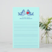 Stationery van Shark Kind Briefpapier (Staand voorkant)