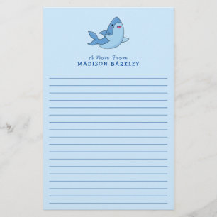 Stationery van Shark Kind Cute Kawaii Briefpapier