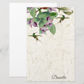 Stationery vogelpest Orchid Flowers Briefpapier (Voorkant / Achterkant)
