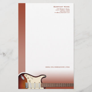 Stationery voor gitaarduwer briefpapier