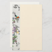 Stationery voor vogelbloemen briefpapier (Voorkant / Achterkant)