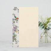 Stationery voor vogelbloemen briefpapier (Staand voorkant)