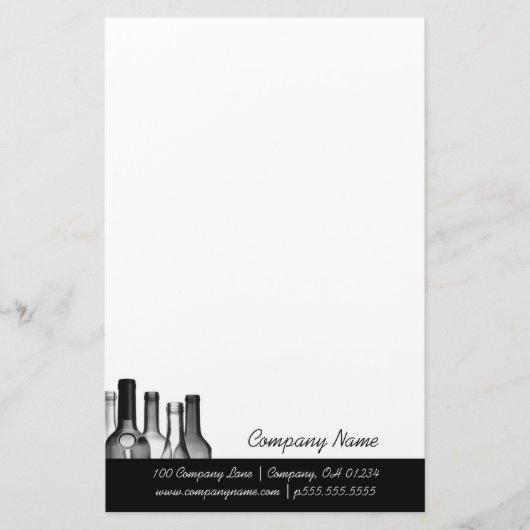 Stationery voor wijnflesjes briefpapier (Voorkant)
