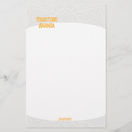 Stationery Yogastudio Briefpapier (Voorkant)