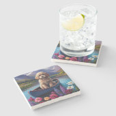 Stationig op een peddel: een Schilderachtig avontu Stenen Onderzetter (Zijkant)