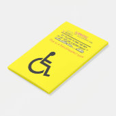 Stationnement Handicap Post-It Notes (Incliné)