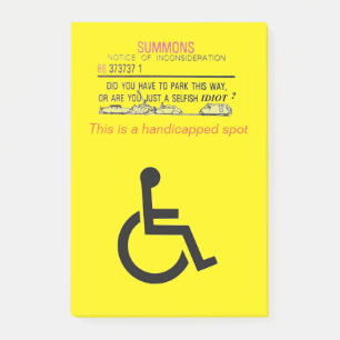Stationnement Handicap Post-It Notes