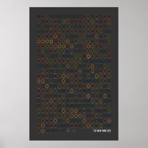 Stations en lijnen: New York City Poster