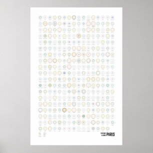 Stations & Lijnen: Parijs (Licht) Poster