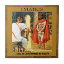 Stations of the Cross #1 of 15 Jesus is verdacht