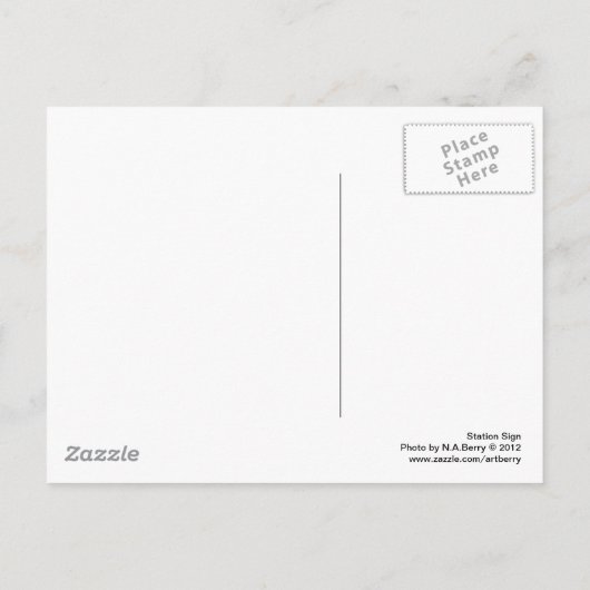 Stationscode Briefkaart (Achterkant)